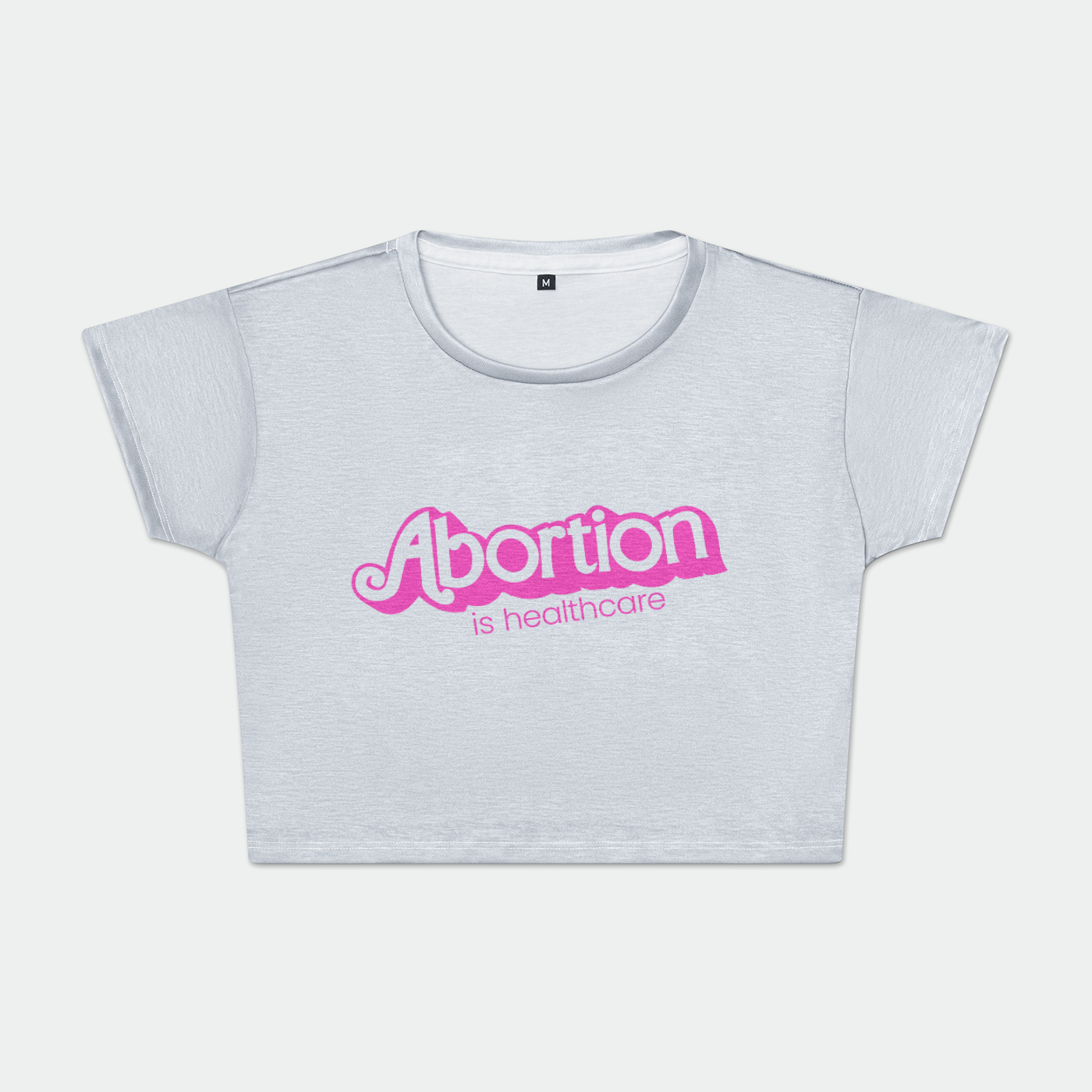 White abortion is healthcare Womens Crop Tee